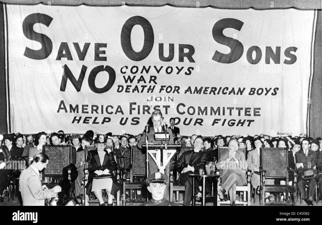 Event of America-first committee against-war-1941- Father Charles E. Coughlin